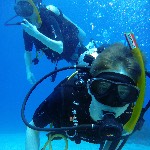 Michael and father at Roatan, Honduras